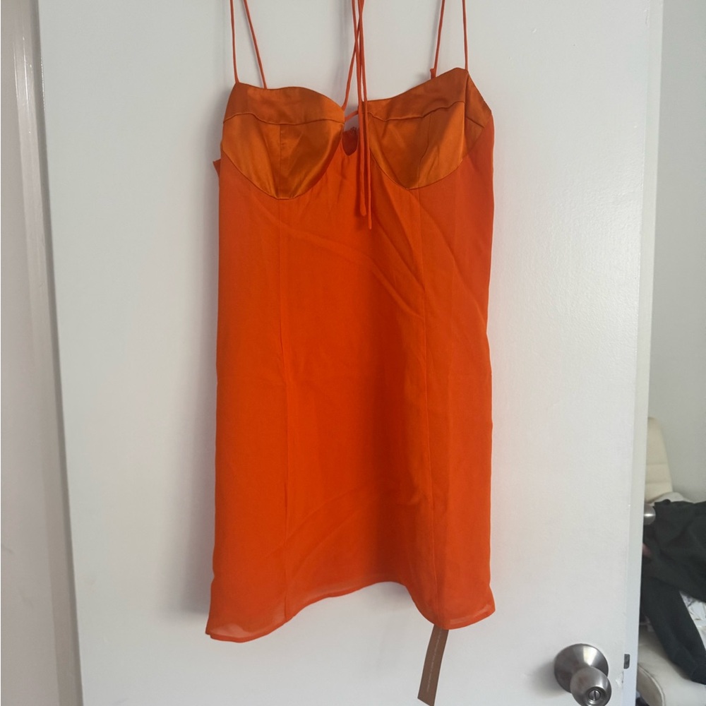 NWT Reformation Bright Orange Dress
